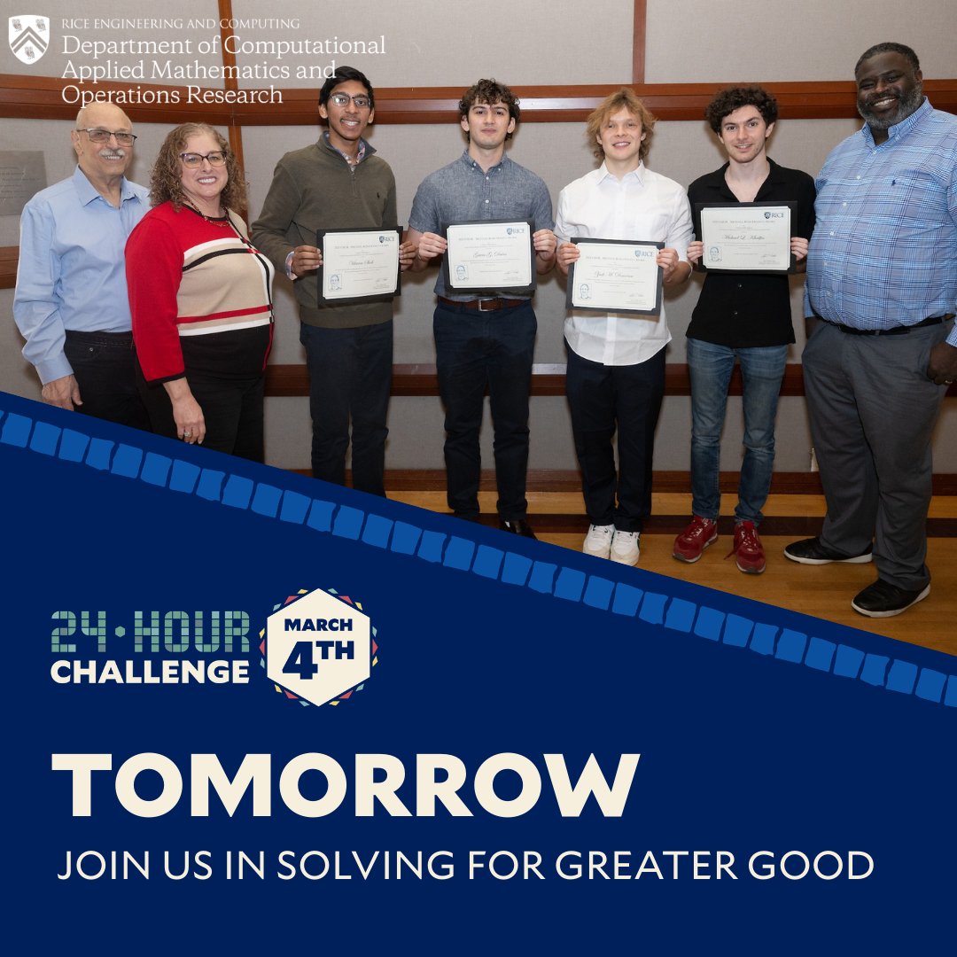 Rice Univ. Comp. Appl. Math & Oper. Res. tweet media