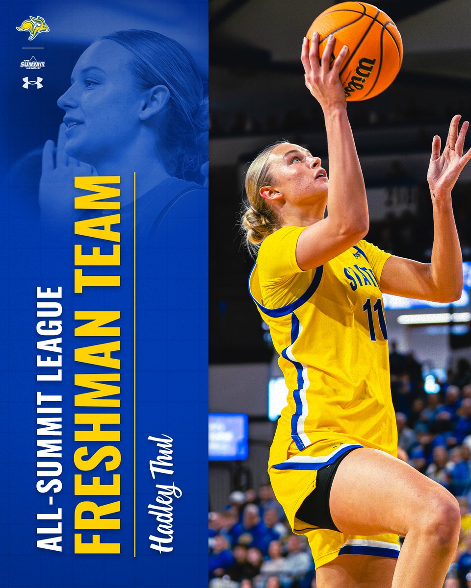 Big first year in the yellow &amp; blue 👏 

Hadley Thul is on the Summit League All-Freshman Team! 

#GoJacks 🐰