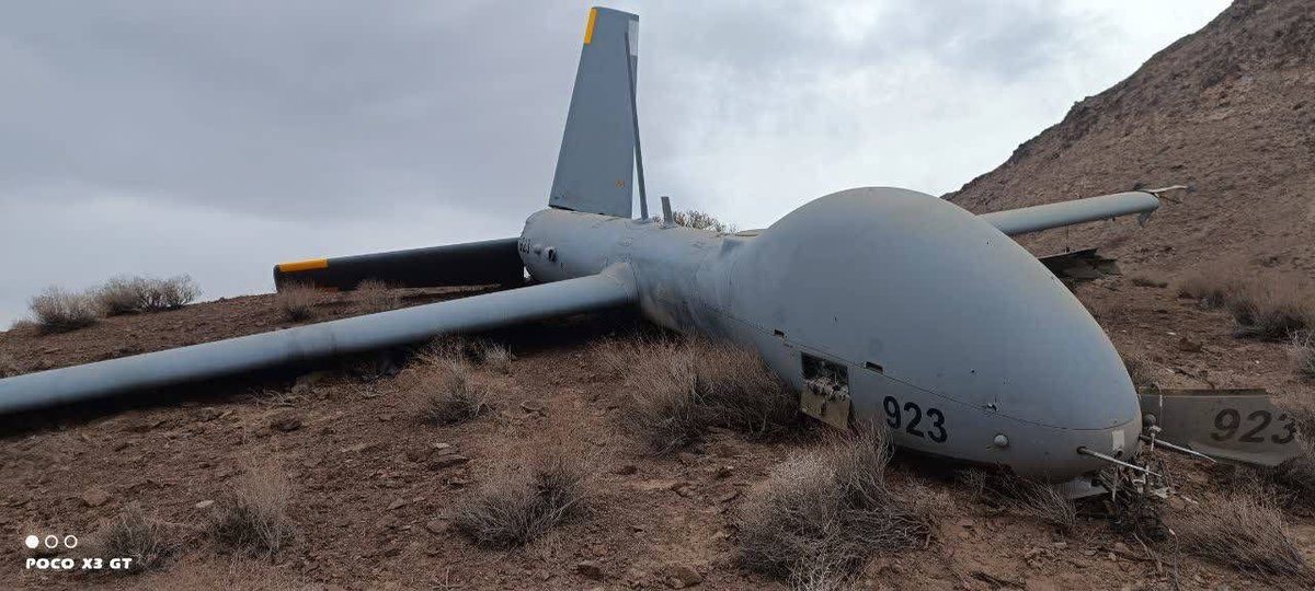 Another $7 million Israeli Hermes 900 Drone shot down in Iran. (tail 923)