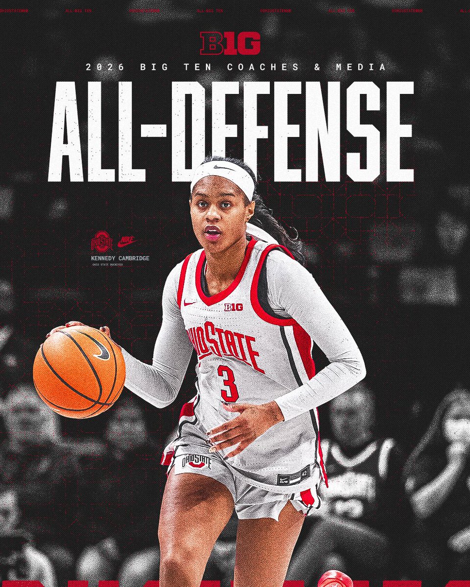 OhioStateWBB's tweet photo. On lock. 🔒

B1G All-Defense → Kennedy Cambridge

#GoBucks https://t.co/whsaW8fheg