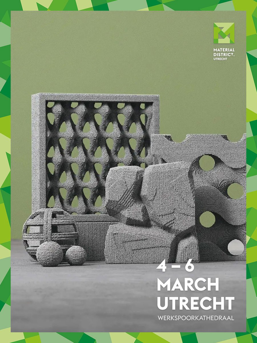 materialdistrct's tweet image. Material of the day: 3D Printed Concrete 🏗️🖨️
By Mangrove Pro, this digitally driven system enables large-scale, formwork-free concrete printing with high precision and reduced waste. 

Discover it at MaterialDistrict Utrecht (4–6 March 2026). 🎟️

#Material #3DPrintedConcrete