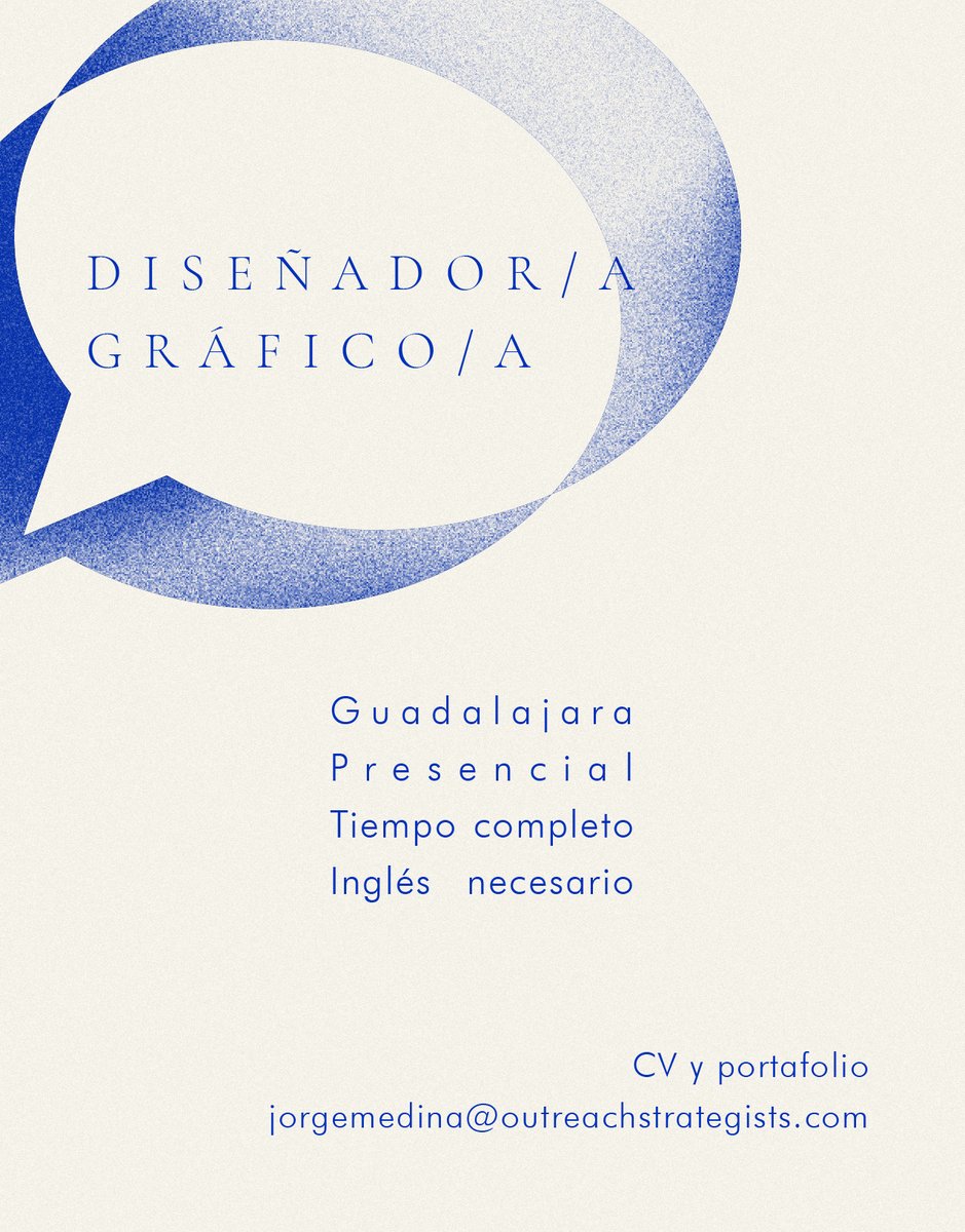 ¡Hola!

Busco diseñador/a gráfico/a para trabajo presencial en Guadalajara.

Oferta atractiva. Favor de compartir. 🙂