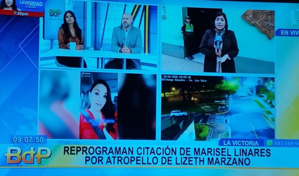 Creo q es la segunda o tercera vez que reprograman la citación, que "corona" o privilegio tiene la PERIODISTA MARISEL LINARES ?
Se BURLA de la <a href="/PoliciaPeru/">Policía Nacional del Perú</a>
y del MP <a href="/FiscaliaPeru/">Ministerio Público</a> 
Si fuera otro peruano de a pié ya lo hubieran ido a buscar y enmarrocado lo llevaban PRESO.