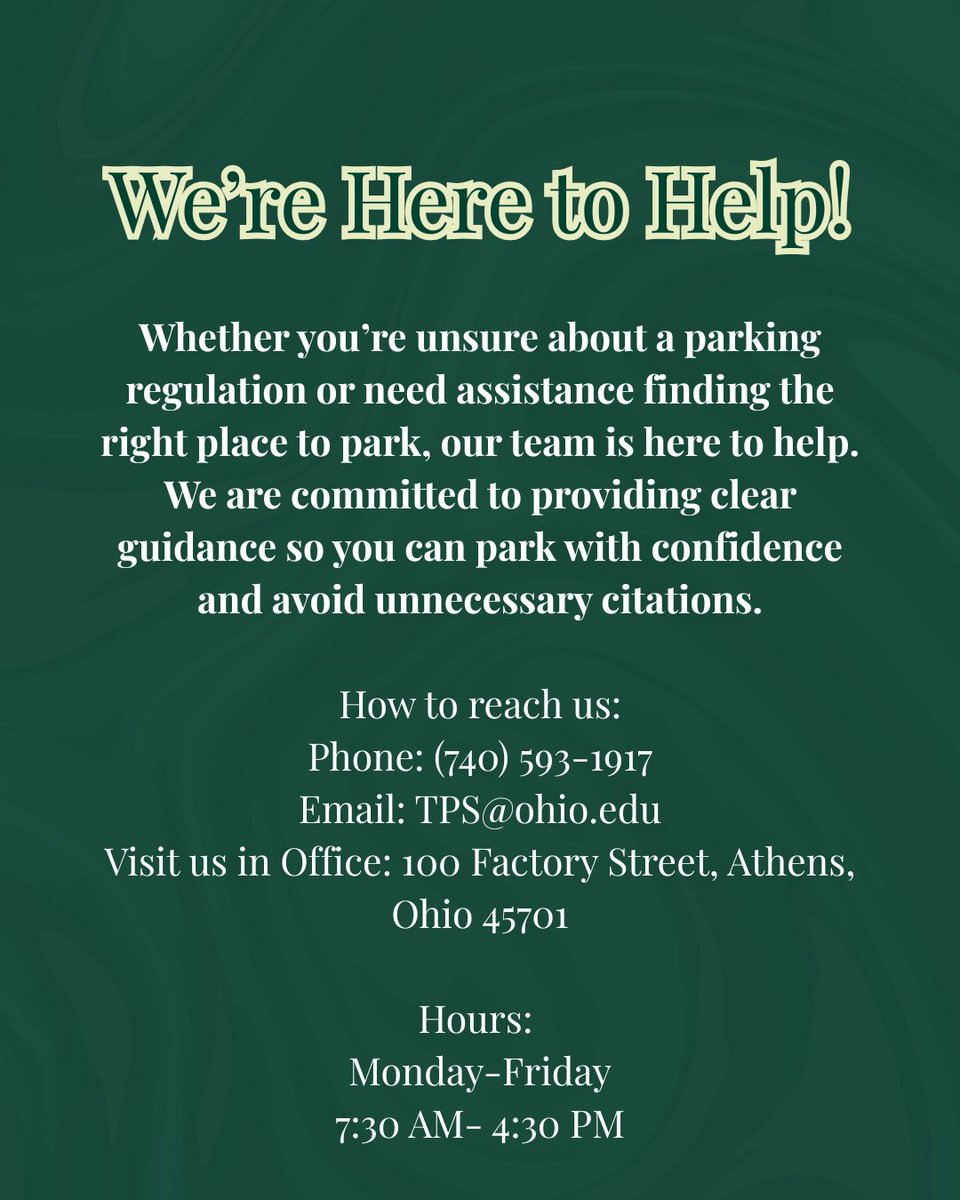 Ohio University Transportation & Parking tweet media