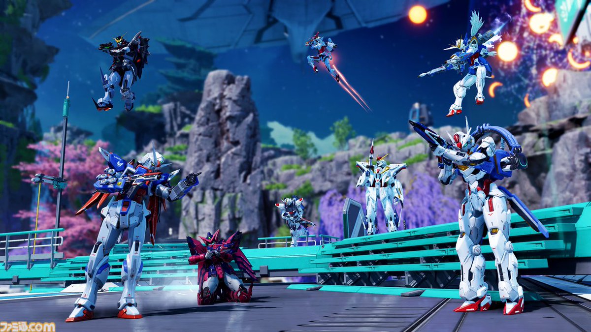 famitsu's tweet photo. Apex Legendsとガンダムのコラボが3月10日スタート。ワイルドカードイベントでブロークンムーンがガンダムの戦場に！
https://t.co/nHizgU7Dlh

イベントアイテムとして、8種類のガンダムスキンやシャアのスパロー用スキンなども登場。さらにイベント記念の限定版ガンプラ3種も販売予定 https://t.co/IZumydOZvB