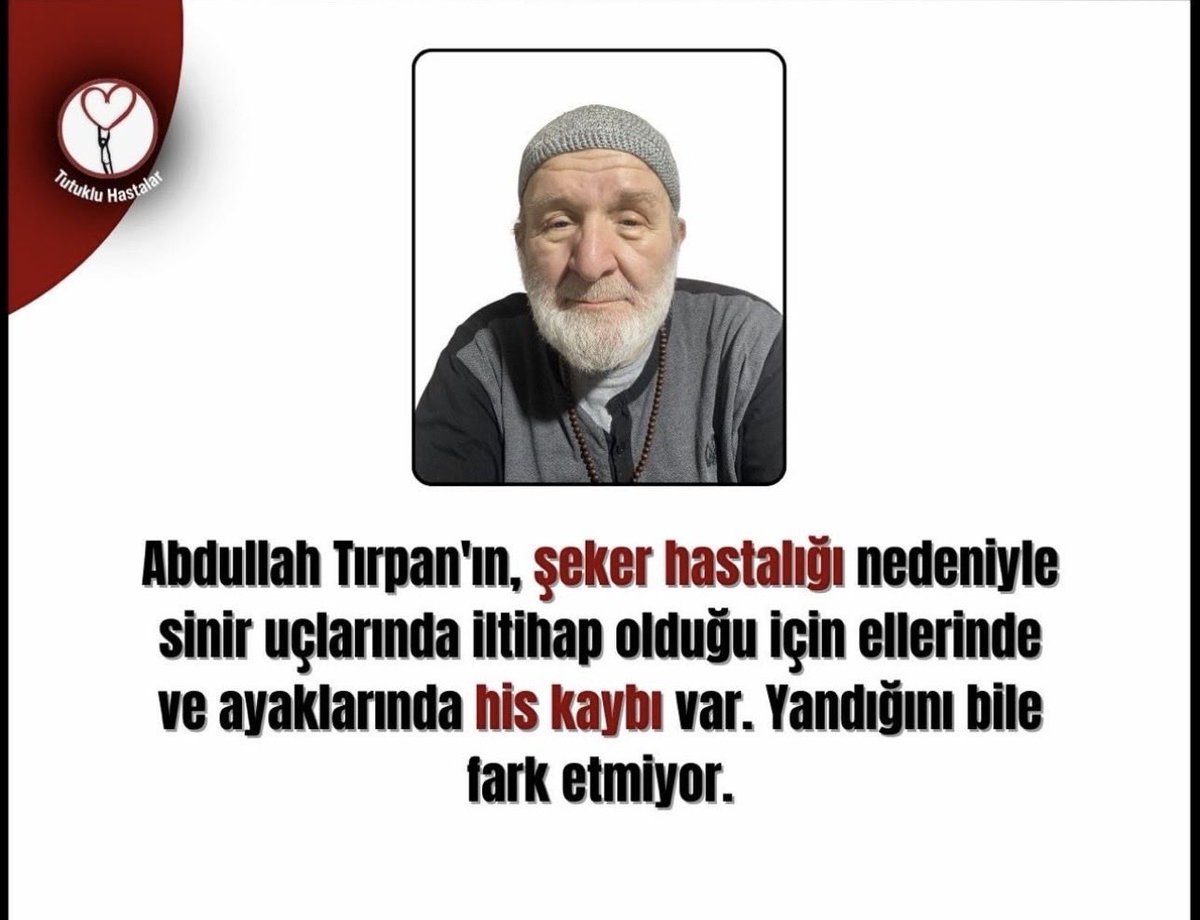Dili tutuldu,bayıldı,kalbi yoruluyor,tansiyonu 5’e düşüyor.Ambulans çağrıldı, sonra tekrar koğuşa gönderildi.İnsan hayatı bu kadar ucuz mu?
Şeker hastası,sinirleri hissetmiyor.Ayakları sıcak suyla yandı,fark etmedi. Derisi soyuldu,iki ayağı birden sarılı.

YaşlıHastalara Tahliye