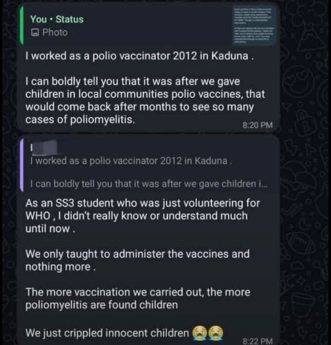 If only our people can come out and be honest about what we have done, maybe that is when we will be deserving of new leadership.