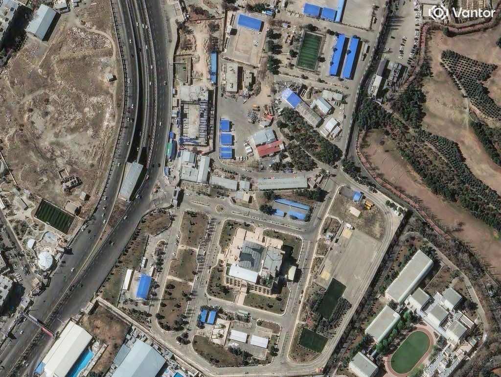 New satellite imagery shows damage at the IRGC headquarters in Tehran ...