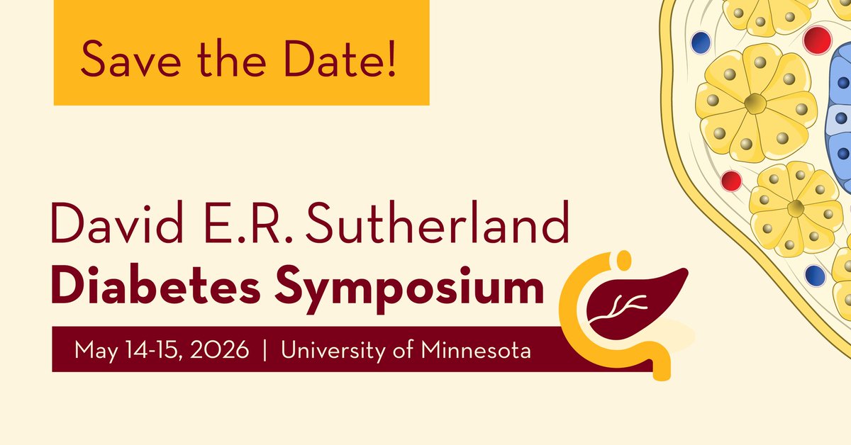 umnmedschool's tweet image. Join physicians and healthcare professionals in Minneapolis for a two-day symposium exploring the evolution and future of #diabetes treatment!

📆 May 14-15
🔗 Learn more: bit.ly/4u5JnoX.

@UMNSurgery #MN #Minneapolis