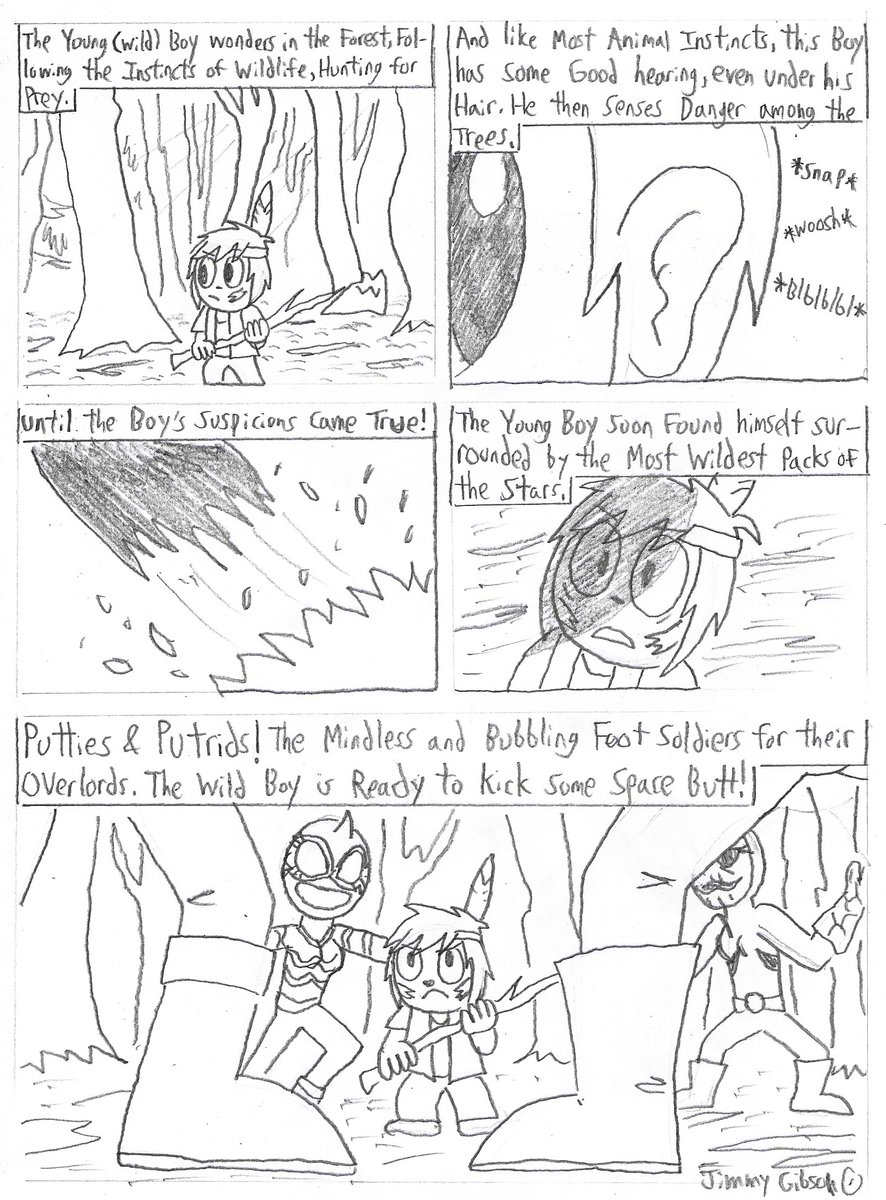 CelmationJimmy's tweet photo. Today is now both World Wildlife &amp; Hearing Day, and I've made yet another Comic to relate to those Topics. The young Adopted Boy is just wandering around the Forest, hunting for some Wildlife to go with his meal. #WorldHearingDay2026 #wildlifeday https://t.co/lYez7dgCQN