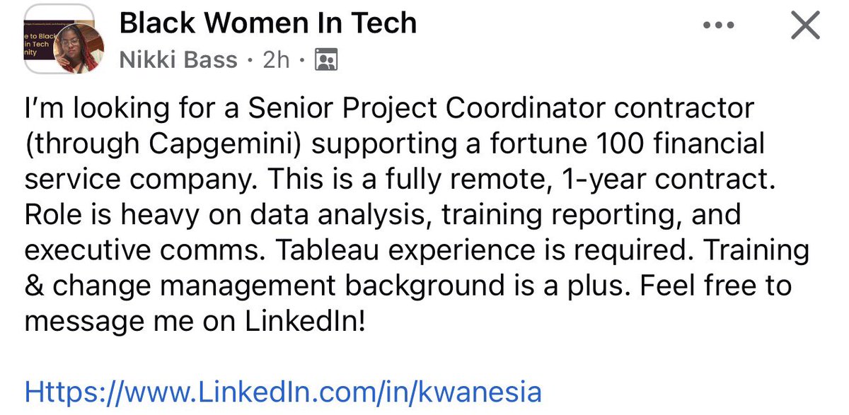 eye_am_thebag's tweet image. Job Alert for Tech PMs #ProjectManager #blacktechtwitter #ProjectCoordinator 
LinkedIn.com/in/kwanesia
