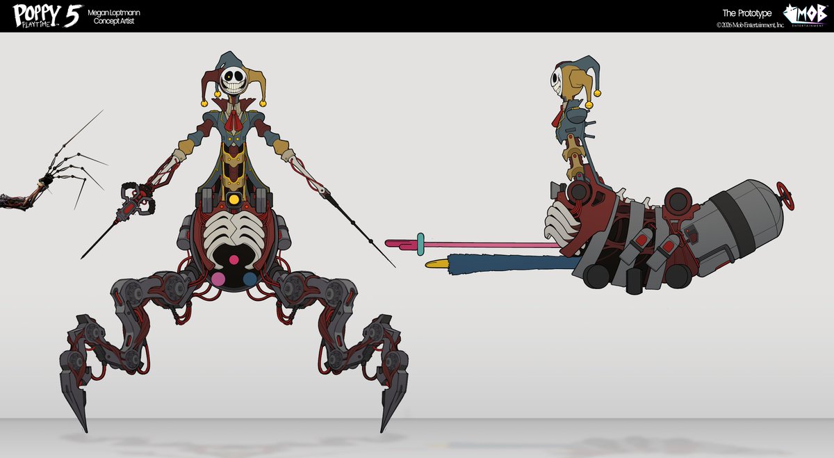 The Prototype character sheet I designed and made 🙌
The under carriage was purposefully left for the 3D modelers to design so rigging could easily attached the legs (which I also designed) #Theprototype1006