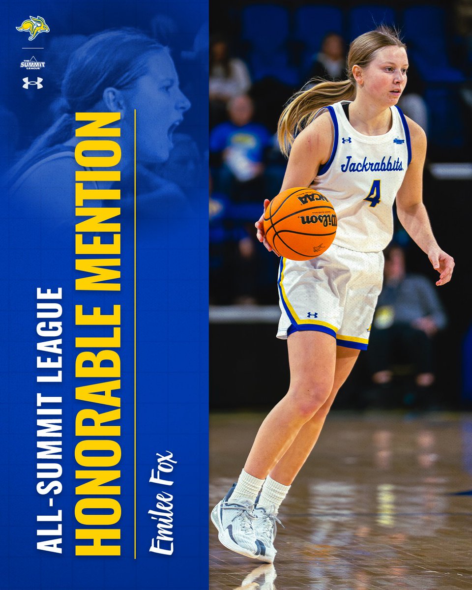 Sharp Shooter 🏹

Emilee Fox is Honorable Mention All-Summit League!

#GoJacks 🐰
