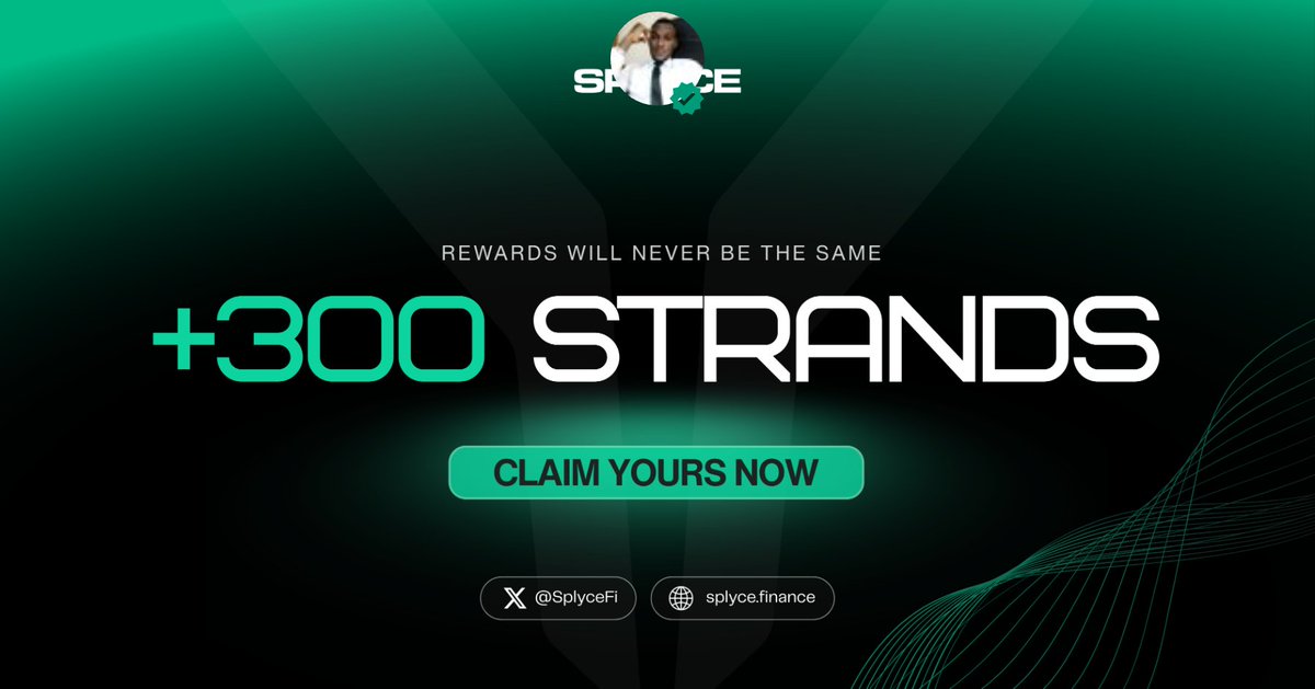 Olarmilli's tweet photo. 300 Strands claimed. 

Real-world yield is coming to Solana with @SplyceFi 

Feels good to be early.

Your turn: https://t.co/AkB2EkUZs1 https://t.co/k8PJXWfZQF