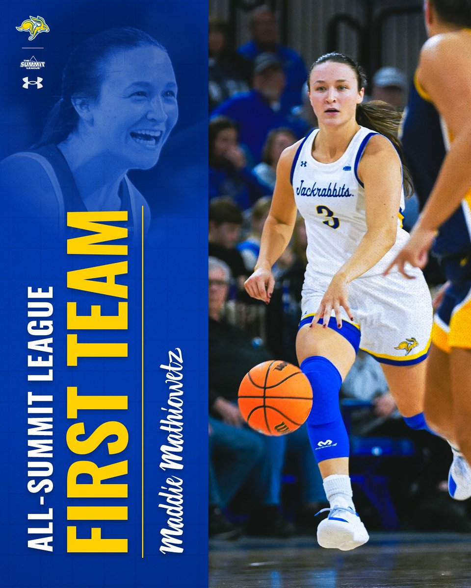 Walking Bucket 🎯 

Maddie Mathiowetz is First Team All-Summit League!

#GoJacks 🐰
