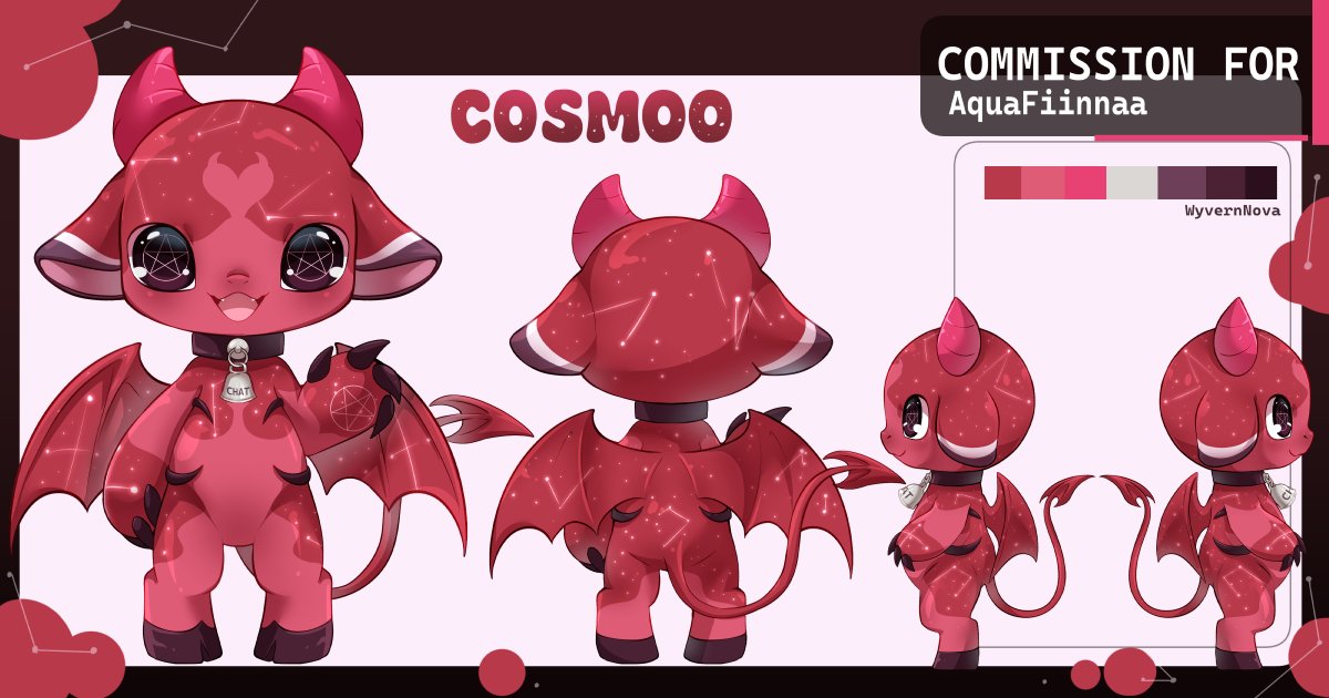 Mascot reference sheet for @/aquafiinnaa (⁠ ⁠╹⁠▽⁠╹⁠ ⁠)💕