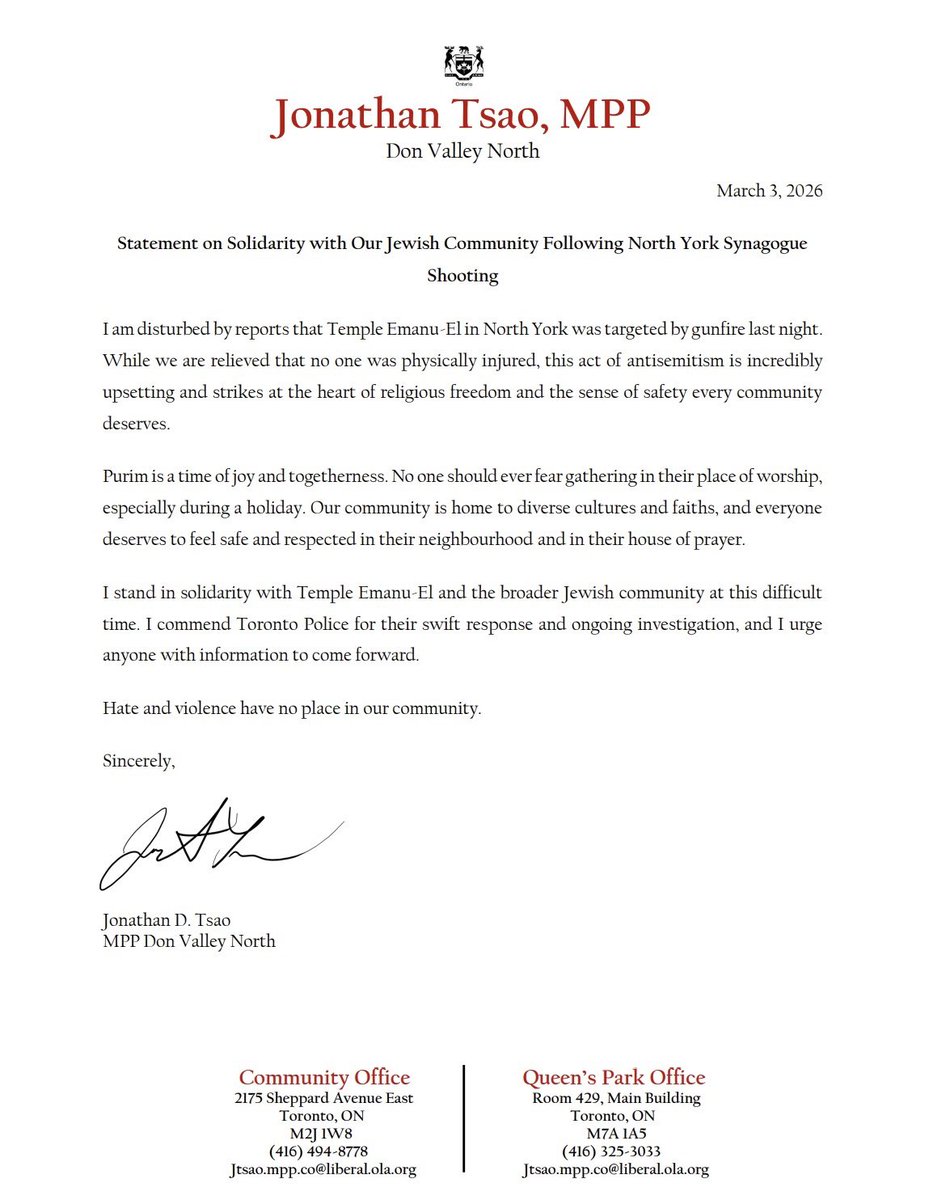 jontsao's tweet photo. Please my statement on the shooting at Temple Emanu-El. https://t.co/1p62HIg3J8