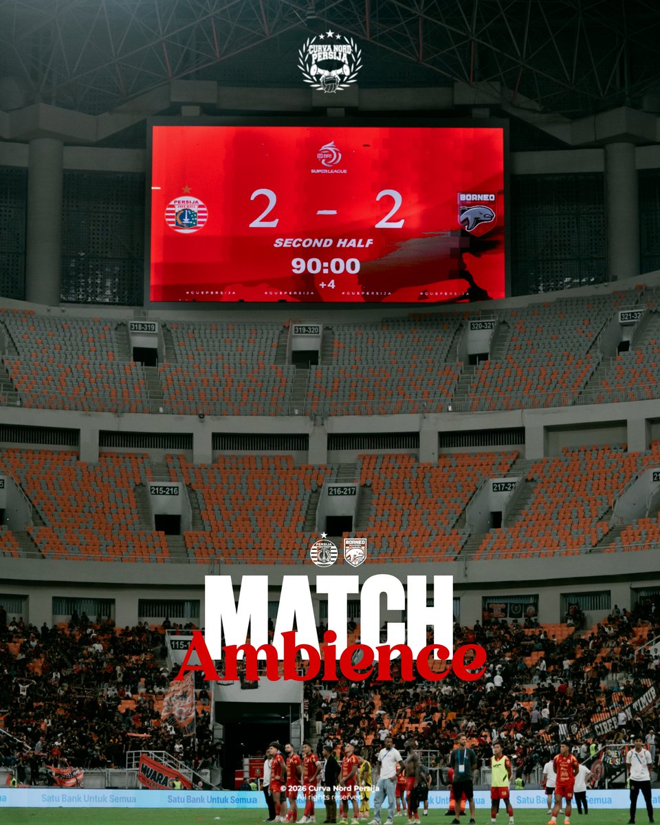 CN_PERSIJA's tweet photo. 𝘔𝘢𝘵𝘤𝘩 𝘈𝘮𝘣𝘪𝘦𝘯𝘤𝘦: 𝘗𝘌𝘙𝘚𝘐𝘑𝘈 𝘑𝘈𝘒𝘈𝘙𝘛𝘈 𝘷𝘴 𝘉𝘰𝘳𝘯𝘦𝘰 𝘍𝘊.

𝙍𝙚𝙢𝙞𝙨.

#persija
#curvanordpersija https://t.co/OOrhhGS277