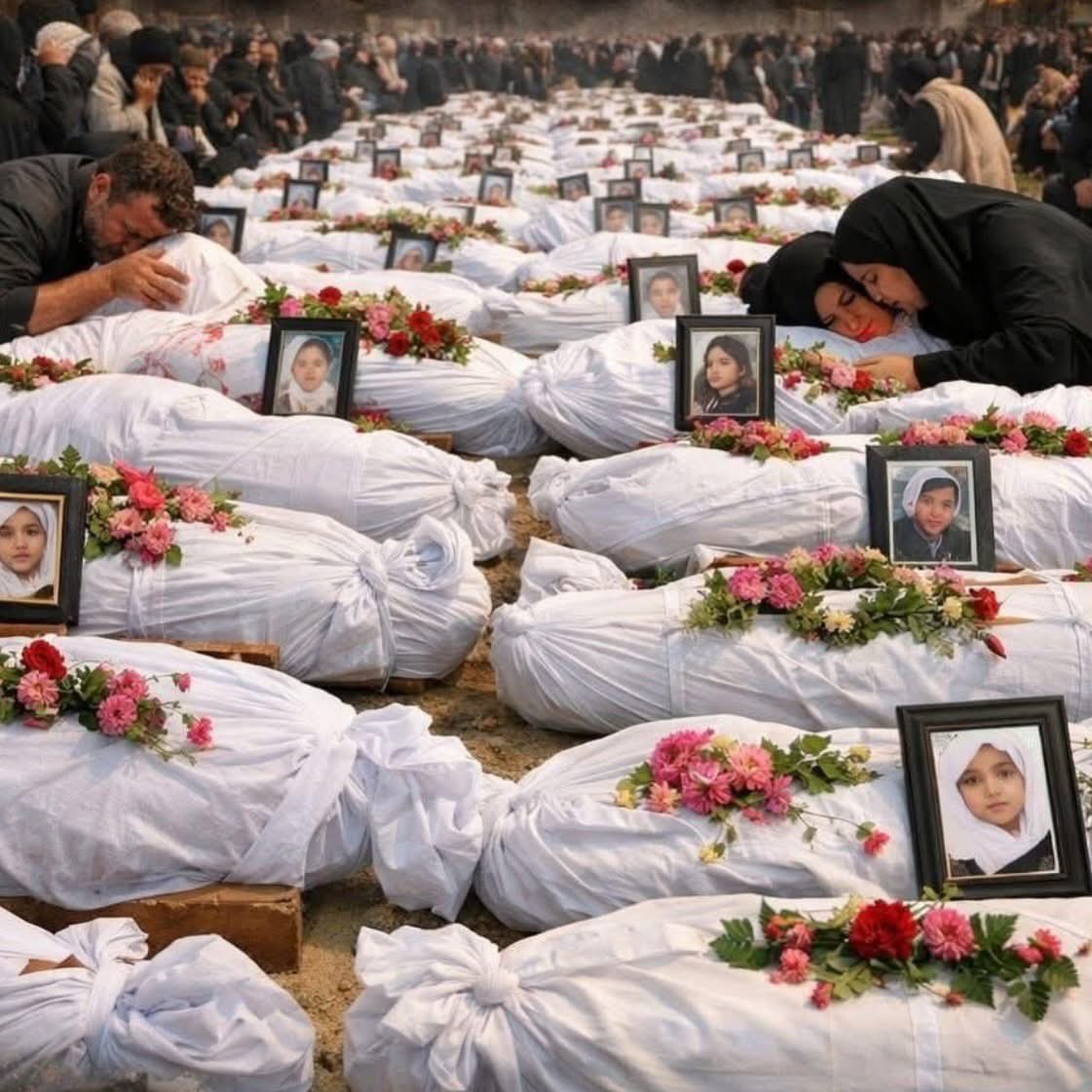 In the midst of this blessed month of #Ramadan, remember what the great women’s rights champions, #America and #Israel, did to school children in #Iran.