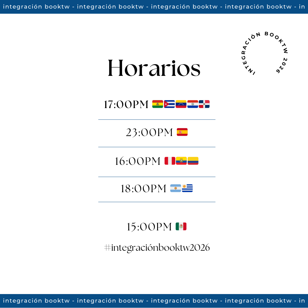 ¡INTEGRACIÓN BOOKTW!

¿Cuándo? El sábado 07/03
¿Qué debo hacer? Presentarte, ya sea con una card o diciendo lo que te gusta, es a tu creatividad pero siempre usando el hashtag #integracionbooktw2026

rt para llegar a más 🫶🏻
