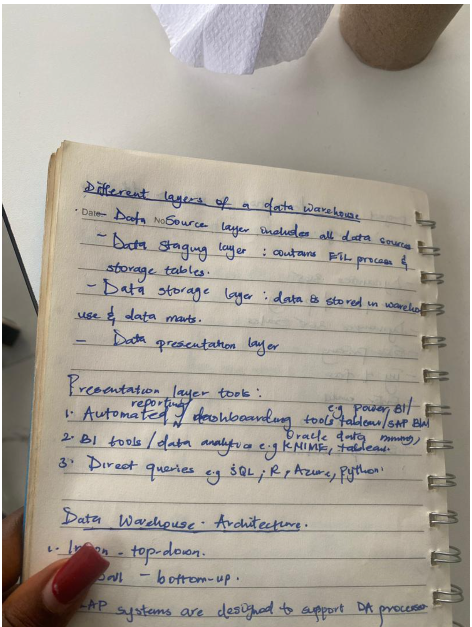 Queen_Aishah1's tweet photo. Day 18 of #30DaysOfDataChallengeWithDCA 🚀
Today, I explored Data Warehousing, 4 layers that power it all:
✔️Data Source
✔️Data Staging
✔️Data Storage
✔️Data Visualization
N.B: Each layer depends on the one before it. Break one, break all!
#DCDonates #DCA @DataFestAfrica https://t.co/c5dtnJ3ubq