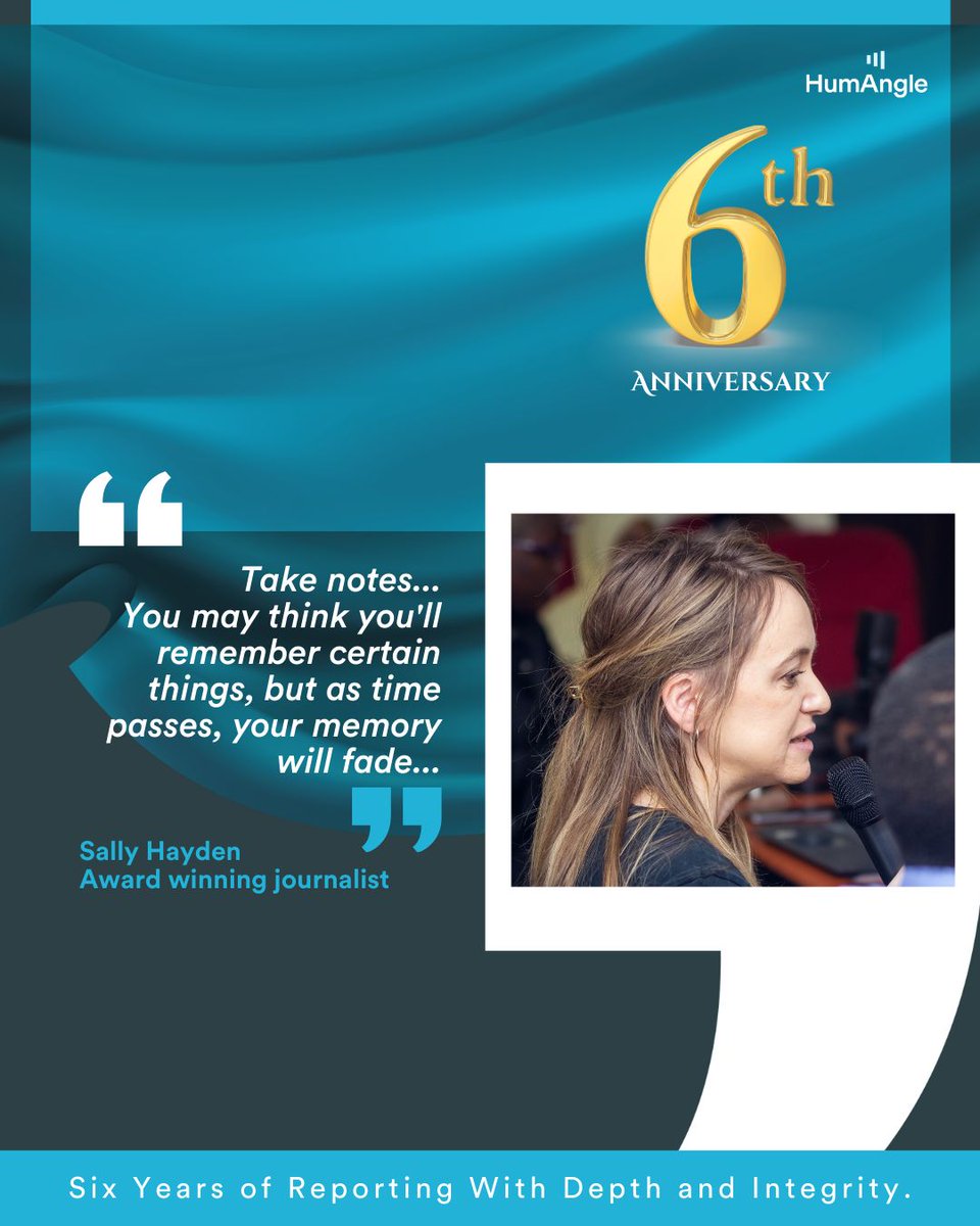 HumAngle_'s tweet photo. For her last session today, @sallyhayd spoke about the importance of prioritising self-care and finding coping mechanisms.
At HumAngle, our CEO/Founder @A_Salkida has put structures in place for this, from reporting breaks to access to an in-house psychologist.
#HumAngleAt6 https://t.co/DXqqSQQ2a5