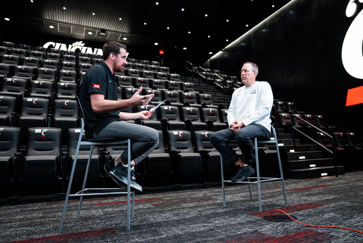GoBearcatsFB's tweet photo. A real conversation about where Cincinnati Football is building towards.

From roster construction to culture to competing in the Big 12.

Full episode of #FromThe513 available now.
🔗 Watch here: https://t.co/Dudhz3NcG0 https://t.co/N0fTYuuxv7