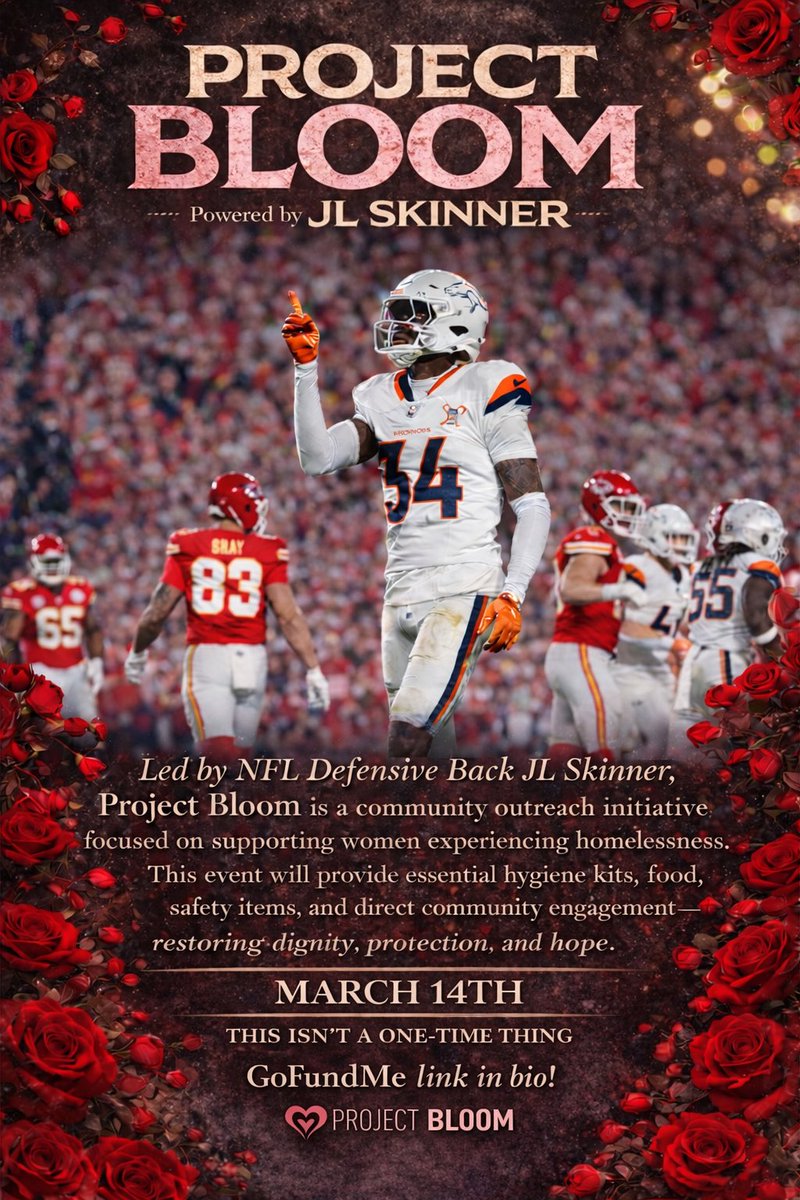 JlJlskinner's tweet photo. Project Bloom is something I hold close to my heart. This is my way of giving back and using my platform for something bigger than myself.

This is just the beginning. The support from my friends, family, and fans truly means the world to me. Together, we can restore dignity, protection, and hope to women who need it most.

GoFundMe link in bio.
Let’s make this world a better place, one day at a time. 🌹