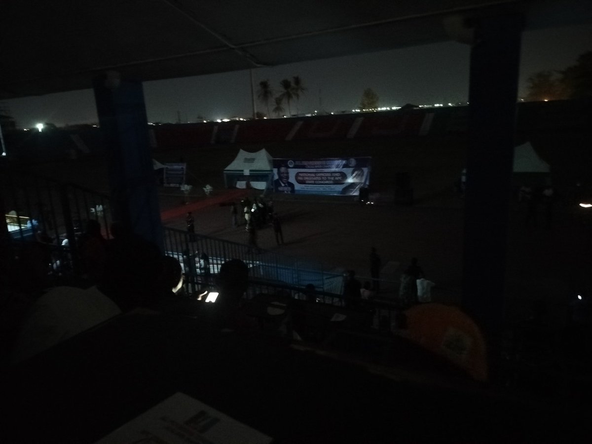 At the U. J. Esuene stadium in Calabar for the APC State Congress. I'm wondering why the stadium management has decided to sabotage the exercise or is it not? Hmm!