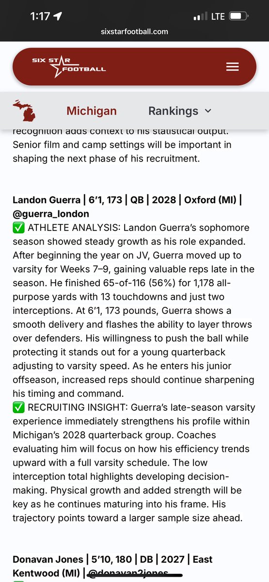 London Guerra QB C/O 28’ tweet media