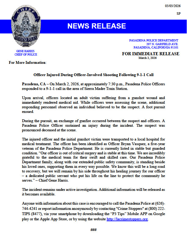 City of Pasadena tweet media