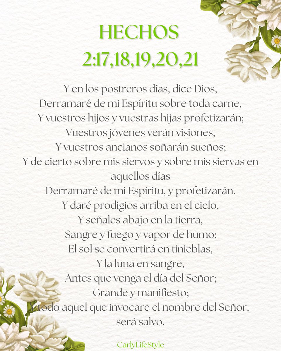 CarlyLifeStyle's tweet photo. #DiosTodopoderoso #fe #Espíritu #profetizarán #salvos https://t.co/z2U16kR23w