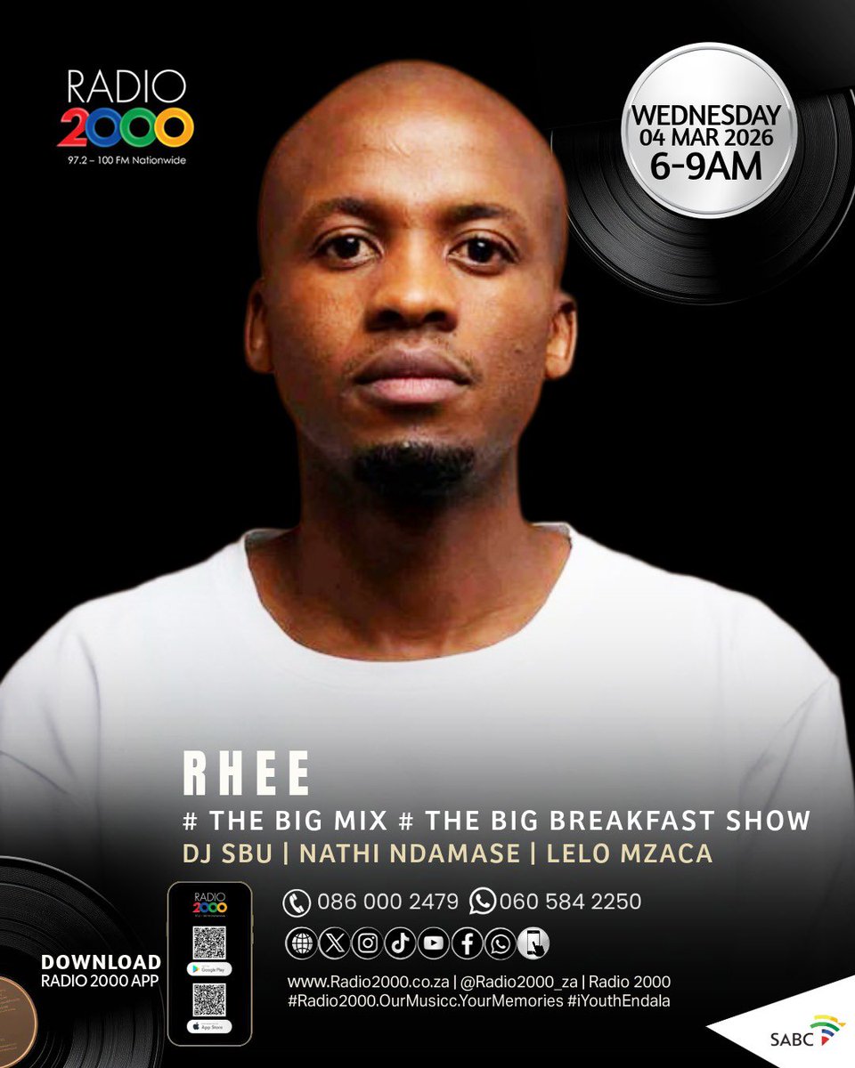 Wednesday and Friday Residency on Radio <a href="/Radio2000_ZA/">Radio 2000</a> ✨