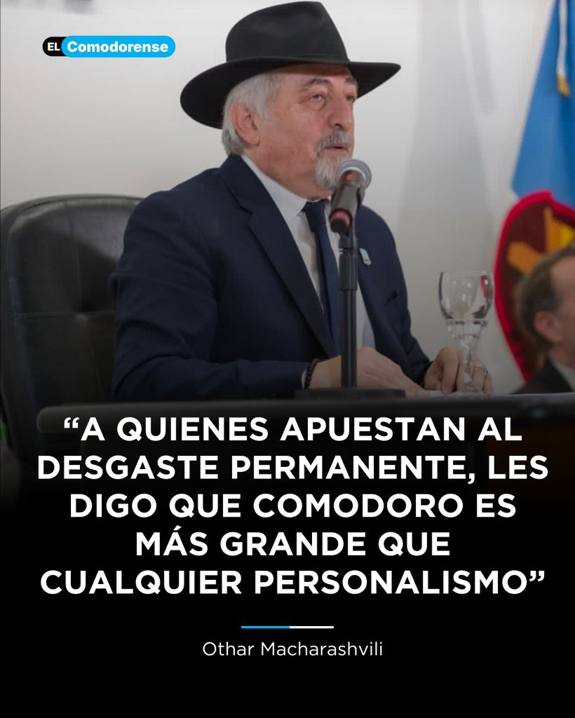 ElComodorense's tweet photo. #Politica “Encontraran acá a un Intendente decidido, estricto y convencido en la toma de decisiones, que no proyectara sus culpas ni sus errores”, resaltó @otharmach.
La nota https://t.co/G4lW7PQIfJ 
▶️ https://t.co/YMspQYTXqL https://t.co/AAH6YbqODi