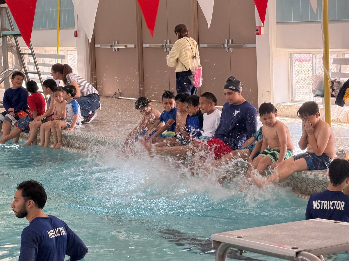 BrandiCrenshaw's tweet photo. Grade 2 students from Julian T. Saldivar Elementary are making a splash in their Water Safety program! 🏊‍♂️ With the help of trained instructors, they’re learning essential swimming skills and important water safety rules while building confidence and having fun at the pool. https://t.co/7h5aR9oCMo