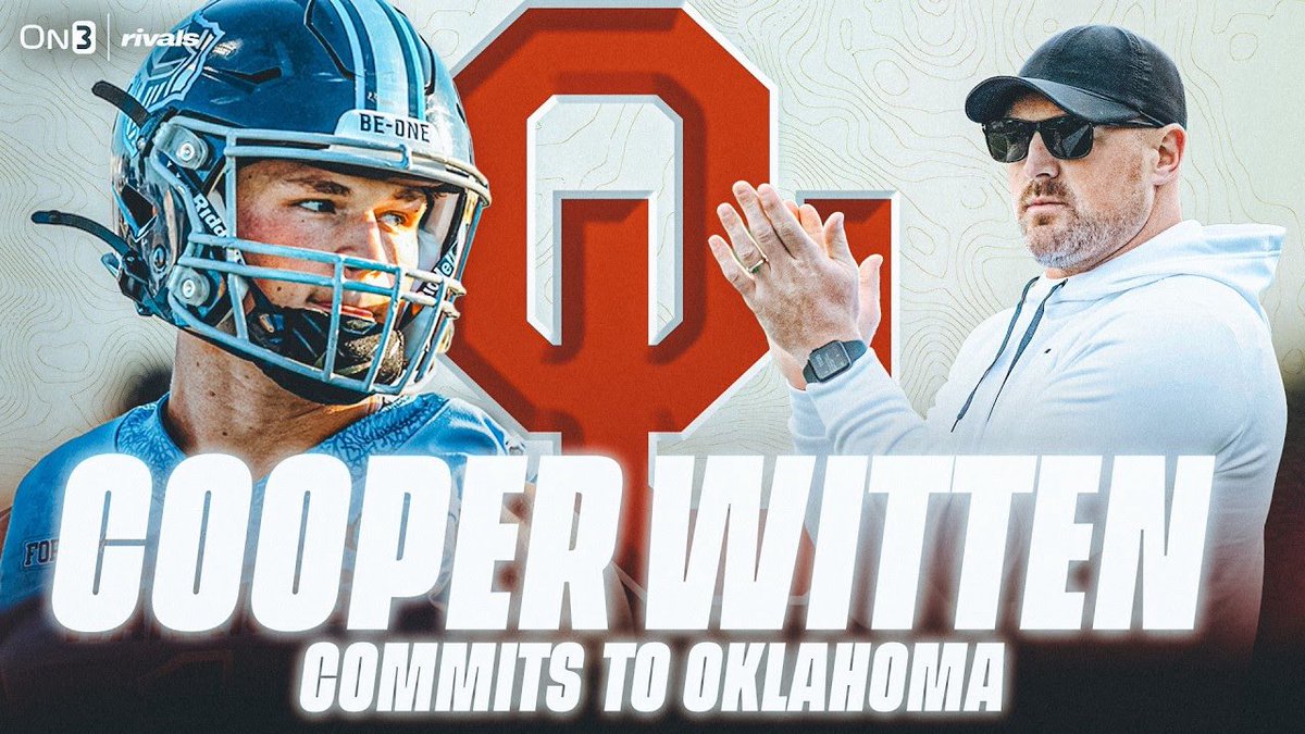OUInsider's tweet image. PODCAST: #Sooners add another ELITE commitment in 31st overall player and 2nd overall LB in 2027 in Cooper Witten. 

OUInsider’s @Bdrumm_Rivals &amp;amp; @ParkerThune talk that, HUGE Future Freaks JR Day, #OU players in NFL Combine — more⤵️

YOUTUBE: youtu.be/aW_68JnOmxs?si…

APPLE: