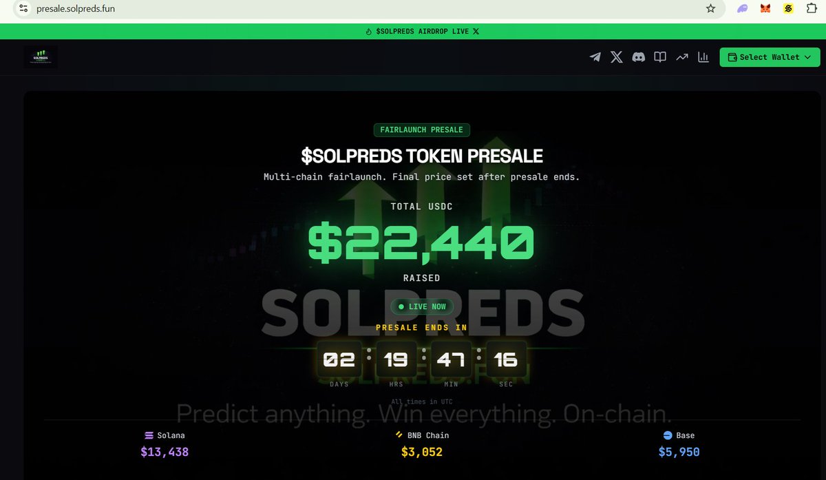 SOLPREDS | Presale Live tweet media
