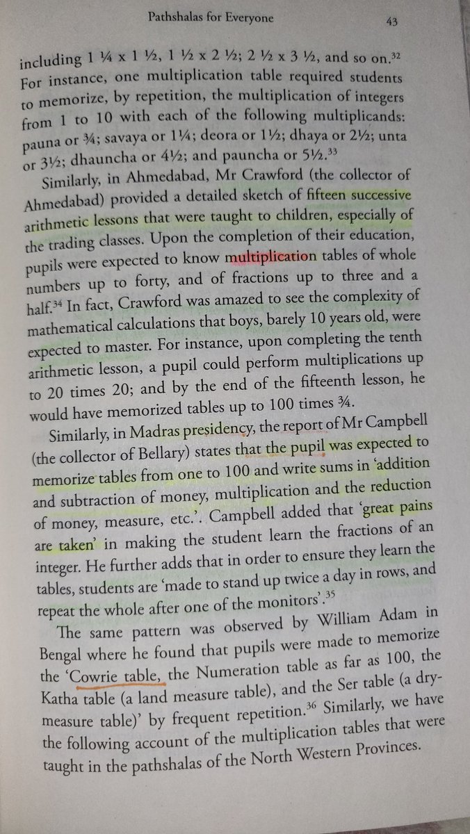 British officials like Crawford, Campbell, Munro, &amp; William Adam were writing in the 1820s–1830s about India’s indigenous education system, &amp; many of them expressed surprise at its rigor.

They noted that children, often under 10 years old  were expected to: 
> Memorize