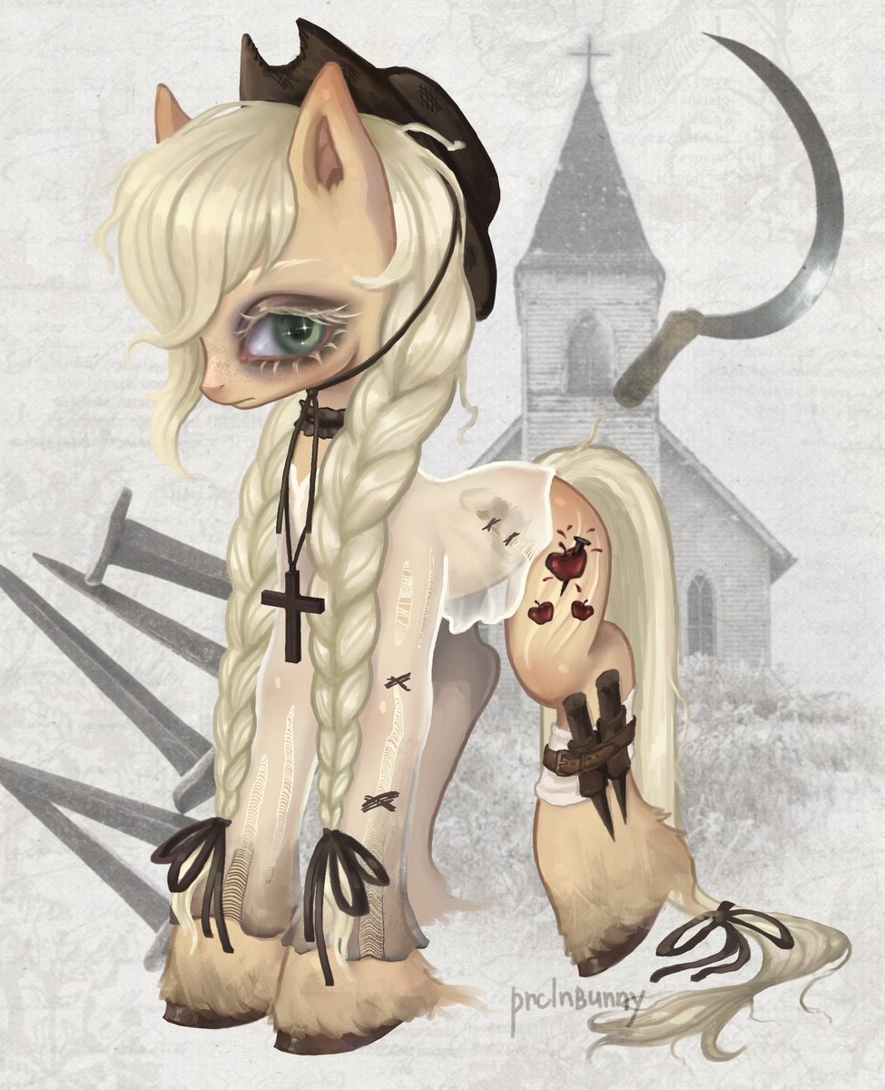 prclnbunny's tweet photo. My little southern gothic Apple Jack 🤎
Continue mane 6 in different aesthetics. Rainbow Dash will be next! What kind of aesthetic do you think I should choose for her?

mlp art , my little pony fanart https://t.co/kBfVqSpkQ1