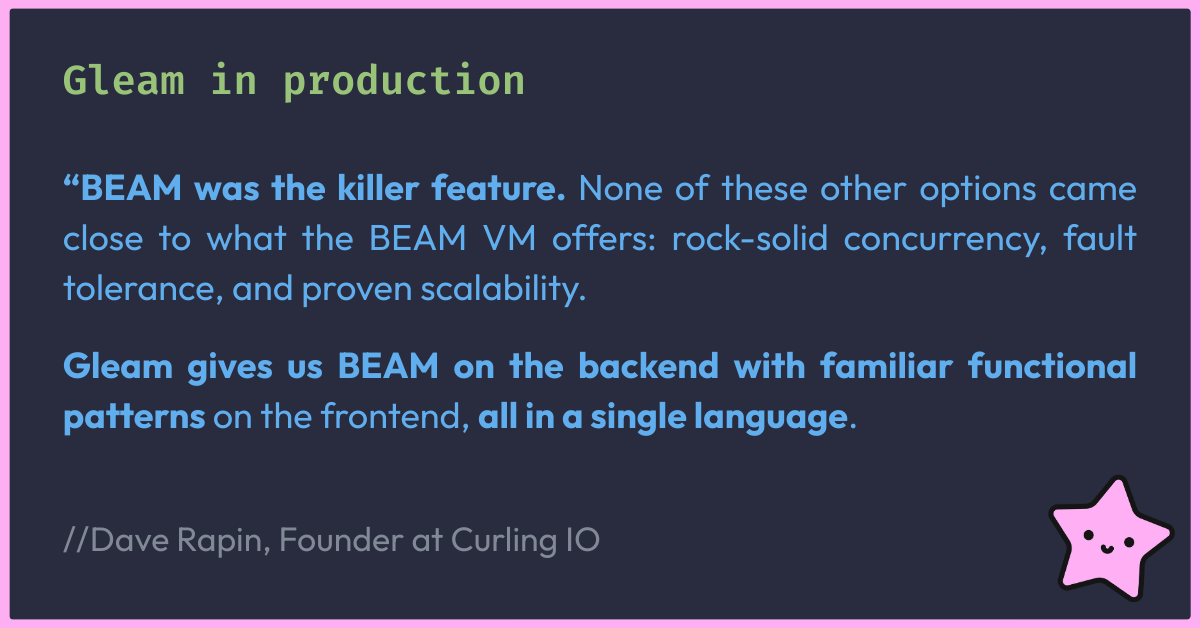 Gleam Programming Language tweet media