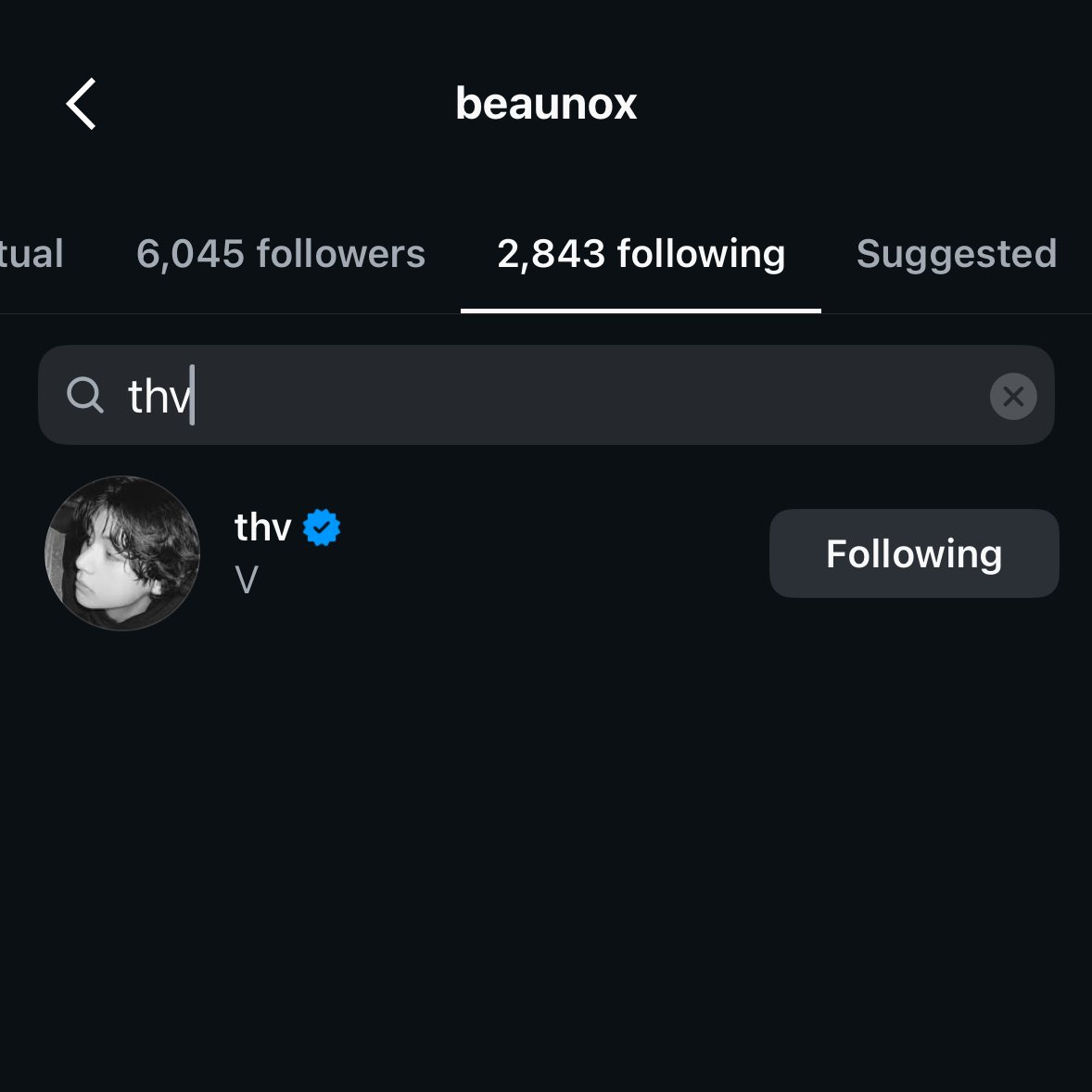 Beau Nox started following V on Instagram

he’s best known for producing most of Drake’s 2022 album “Honestly Nevermind”. He has also most notably worked with Nicki Minaj, Kid Cudi, Joe Jonas, and recently he worked with BTS on “ARIRANG”

V is the only member he is following
