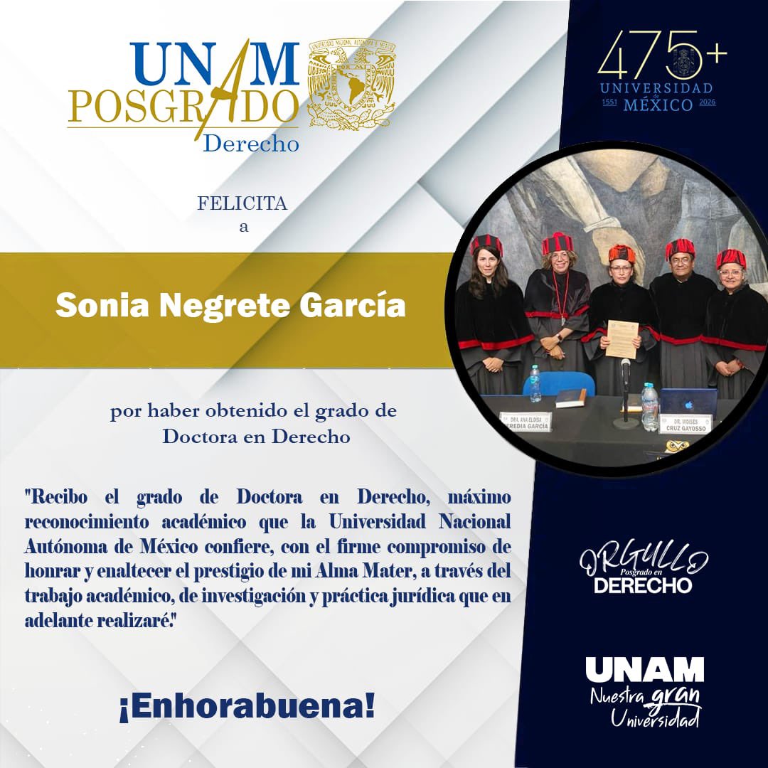 Programa de Posgrado en Derecho de la UNAM Oficial tweet media