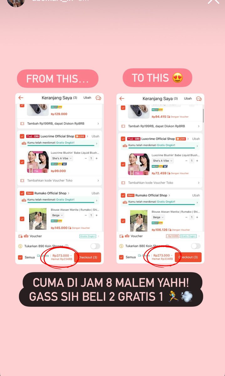 arlociel's tweet photo. promo shopee ga abis abis aslii, jam 8 malem ini mau berburu promo beli 2 gratis 1 nya ah #ShopeePromoPuncakHariIni https://t.co/DqxrYQU68D