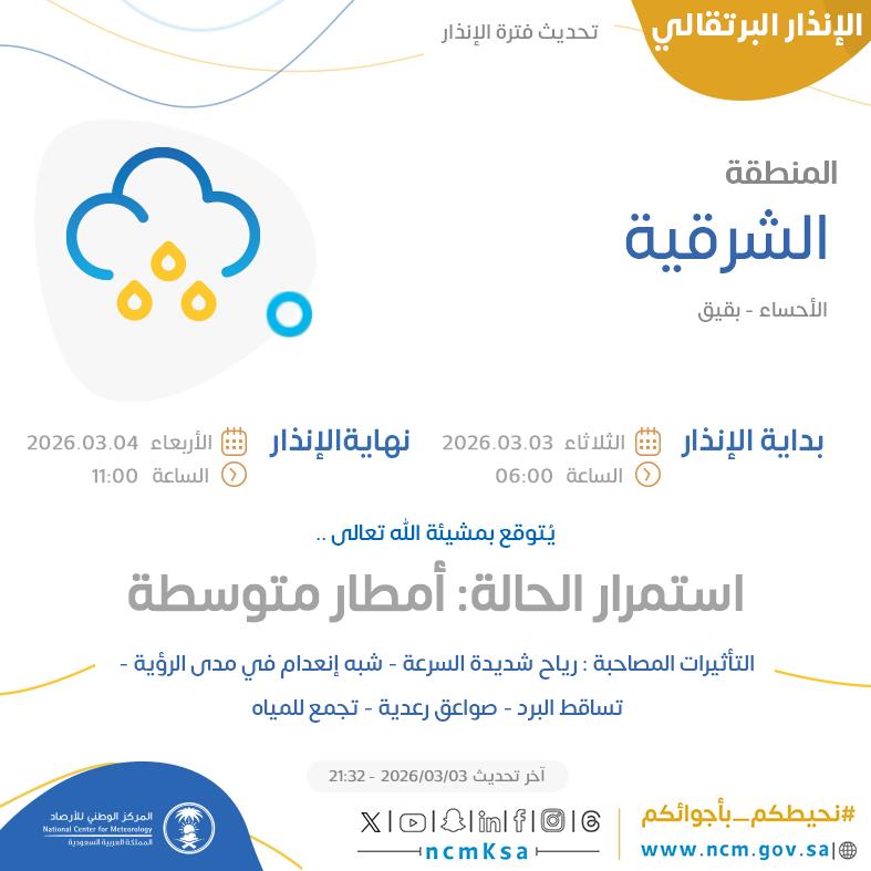 المركز الوطني للأرصاد (NCM) tweet media