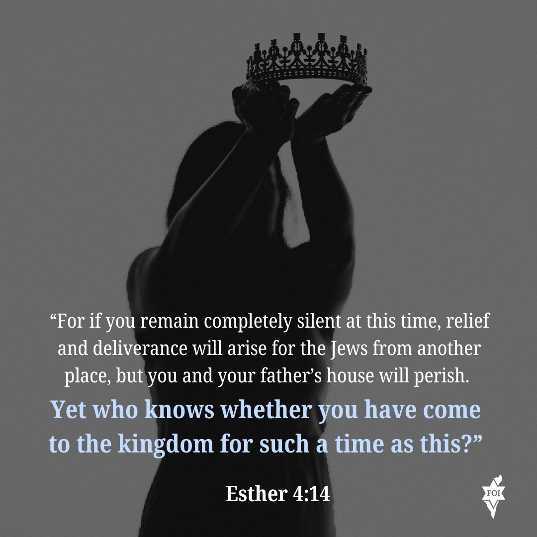 FOIGM's tweet image. Esther 4:14

#Esther #purim #friendsofisrael