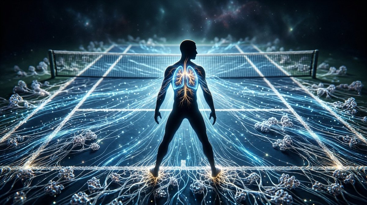 الرئة المذهلة: لو قمت بفريد المساحة السطحية لرئتيك، فستغطي ملعب تنس بالكامل! أنت تتنفس من خلال "ملعب" بداخلك. 🎾🌬️ #جسم_الإنسان #حقائق #ثقافة