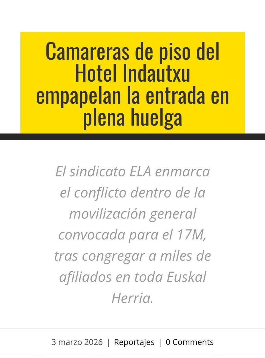 Tanta represión y maltrato nos han vuelto guerreras.
Las llamadas "élites" flaquean con aparatos averiados detrás de sus campañas de miedo. No repetiremos patrones. Es momento de avanzar hacia un Mundo Limpio y debidamente ordenado.
ecuadoretxea.org/camareras-de-p…
