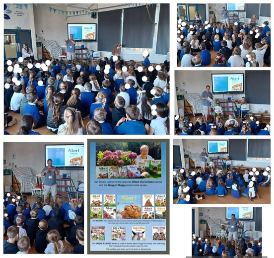 IanBrownTV's tweet photo. Action shots just in of our fab morning at Shears Green Infant #School, #Northfleet, #Kent with #ALBERTthetortoise &amp; #HuggnBugg #picturebooks #storytime. Supersize thanks to everyone involved. https://t.co/Olqfb5dRZA
#bookseries #worldbookday #tortoise #yeti #yearofreading https://t.co/dT3LTpPZKu