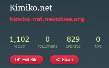 kimiko_neet's tweet photo. AAAAA 1K VIEWSSSSS HEHEHEHE TYSMMM
#neocities #blog https://t.co/K9zeMVg6Bs
