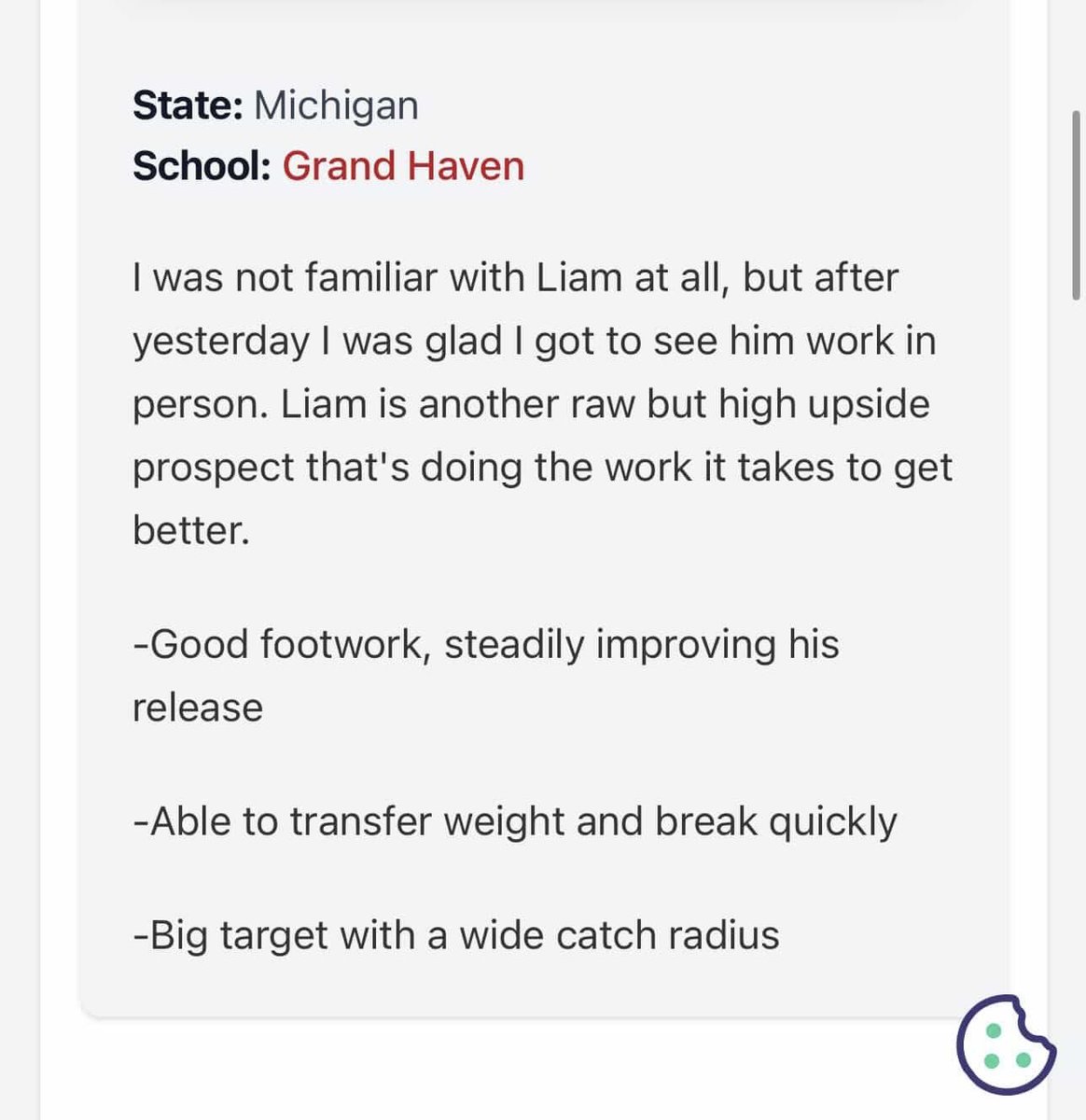 Thank you to <a href="/PrepRedzoneMI/">Prep Redzone Michigan</a> and <a href="/MichFBFrenzy/">Michigan Prep Frenzy</a> for the write up and evaluation! Thank you to <a href="/ScoutTyGraham/">Tyler Graham</a> for coming out! <a href="/coachbieds/">Andrew Biedenbender</a> <a href="/AlexBakker88/">Alex Bakker</a> <a href="/CoachCarsonWR/">Nate Carson</a> <a href="/CoachJBurgess1/">Jaiden Burgess</a>
